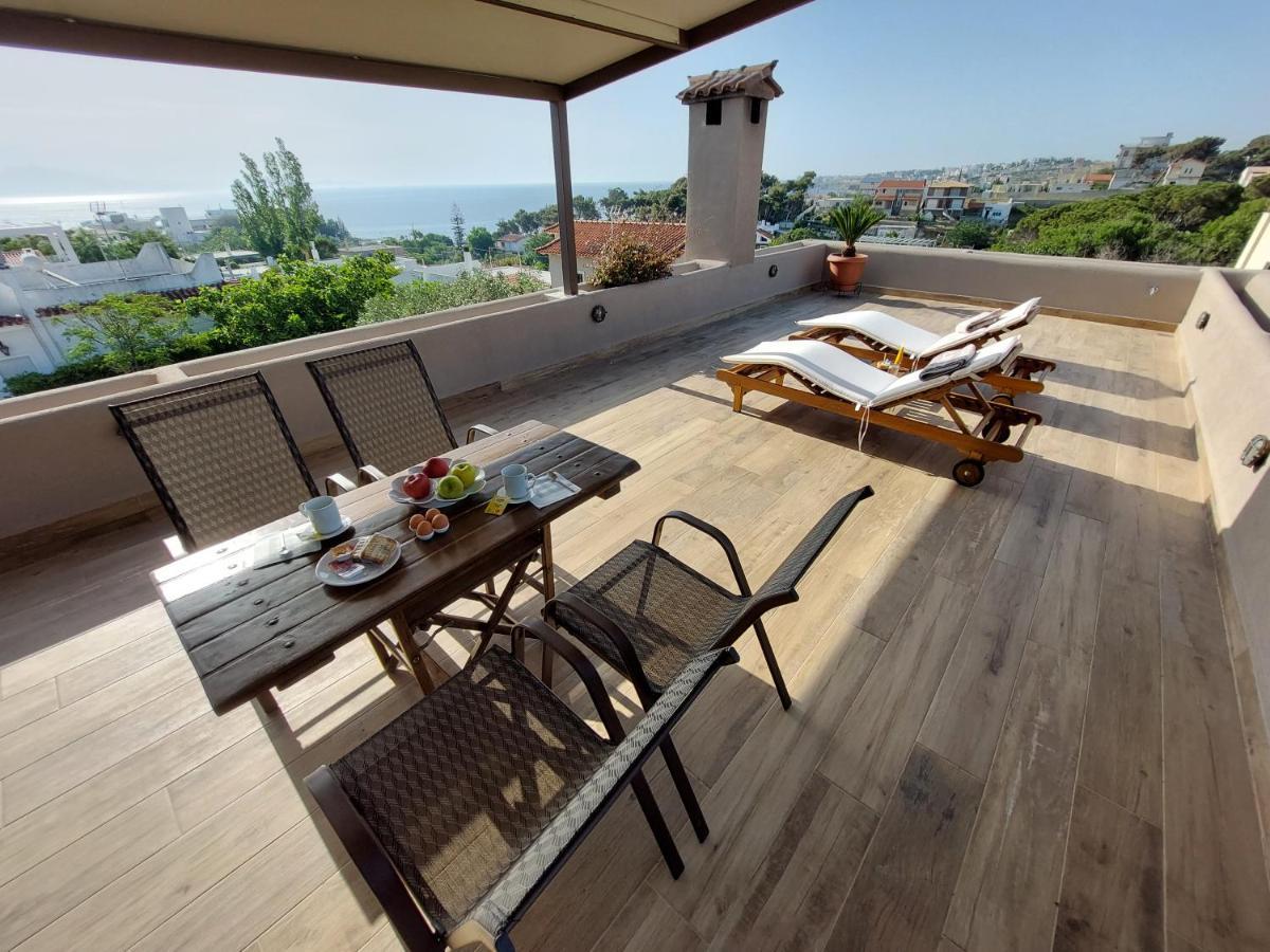 Sea View Apartment 15 Min From Athens Airport Nea Makri Luaran gambar