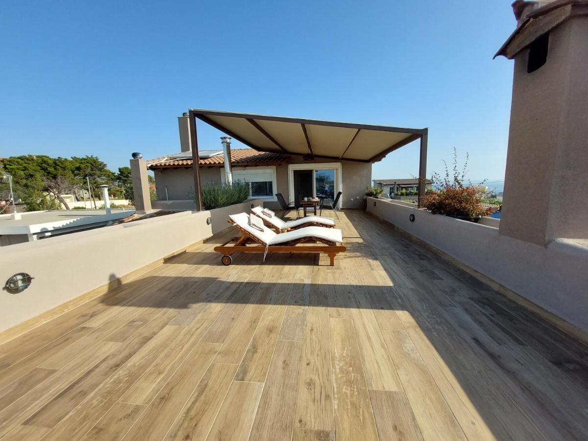 Sea View Apartment 15 Min From Athens Airport Nea Makri Luaran gambar